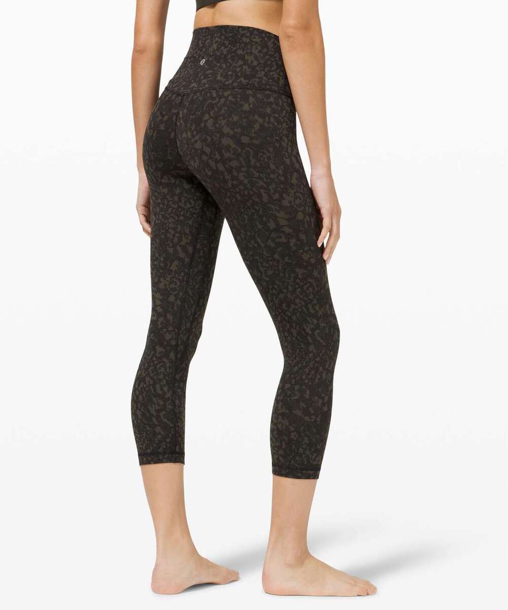 Lululemon Align Crop *21" Size 2 Green Camo Nulu